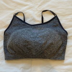 Gray Gymshark high low sports bra